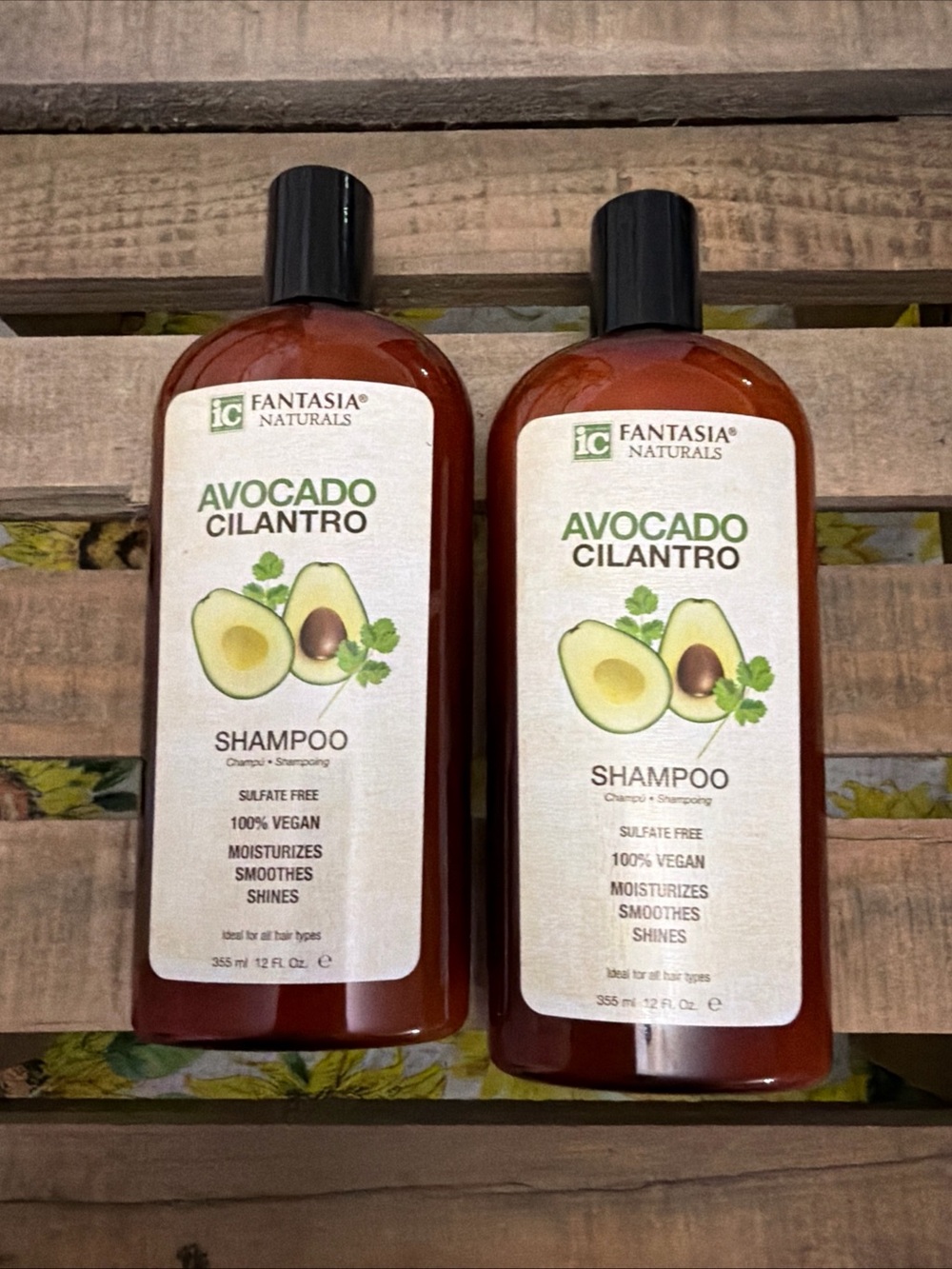 (2) Fantasia naturals Avocado Cilantro Shampoo